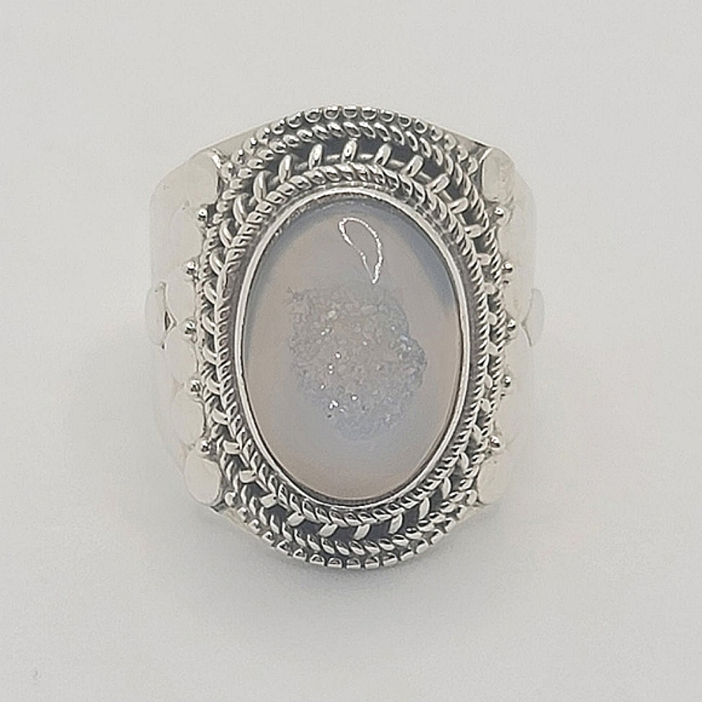 Sterling Silver Rainbow Moonstone Ring